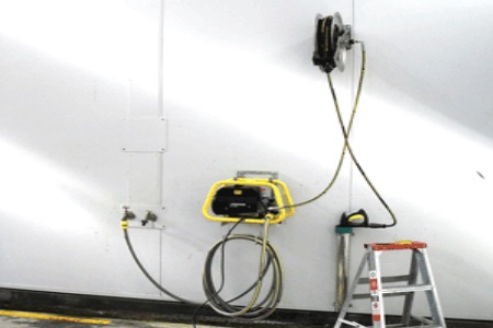 Wall mounted car washer